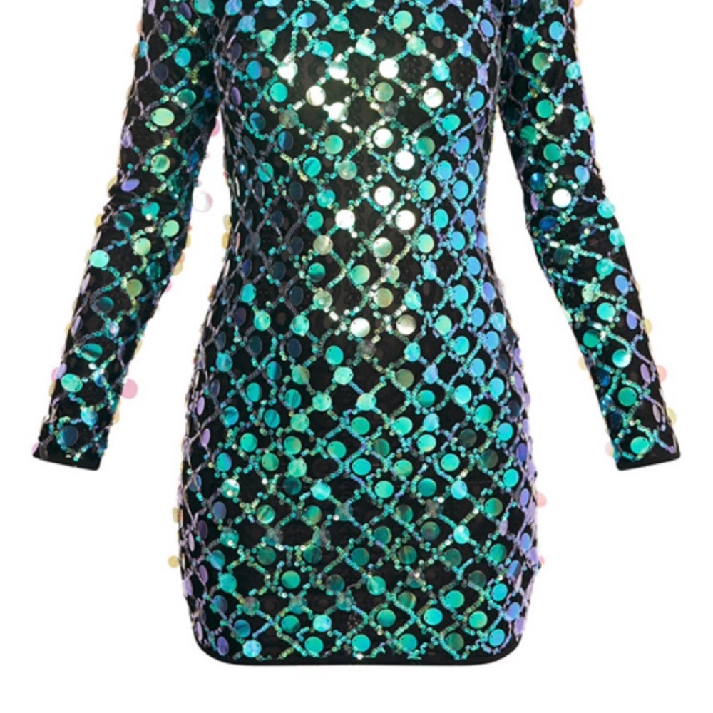 Brand New | Long Sleeve Sequin Mini Dress